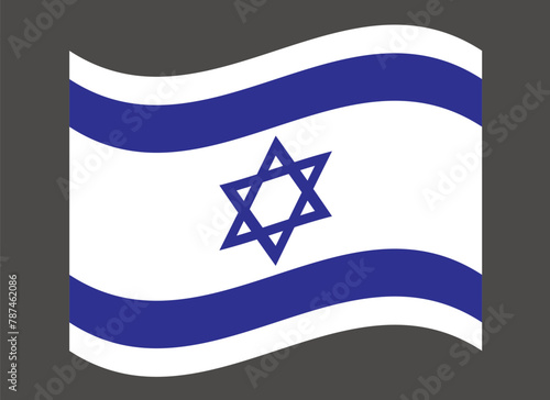 Flag of Israel. Israeli national symbol in official colors. Template icon. Abstract vector background