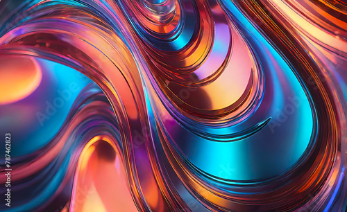 Abstract background of rainbow liquid metal  background for smartphone