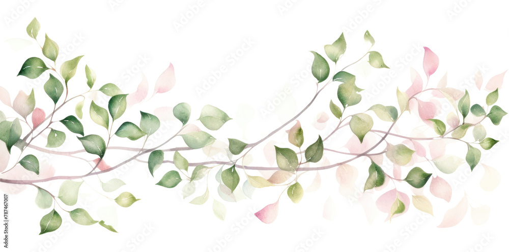 custom made wallpaper toronto digitalPNG Leaf vine botanical pattern plant green