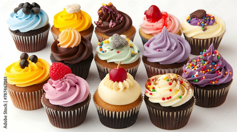 cupcakes with cream and chocolate cupcakes with cream and chocolate