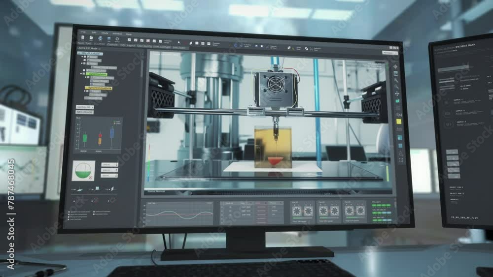 Hi tech 3d printing machine creating human organ restorations. Hi tech organ engineering 3d printing device building a heart replica. Hi tech 3d printing machine constructuring the heart organ. Hi tech 3d printing machine creating human organ restorations. Hi tech organ engineering 3d printing device building a heart replica. Hi tech 3d printing machine constructuring the heart organ.