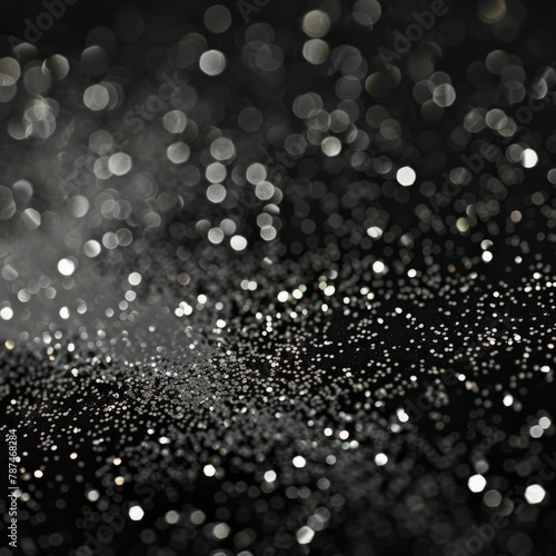 black and white glitter background.