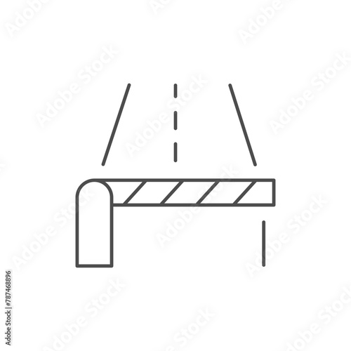 Automatic road barrier line icon