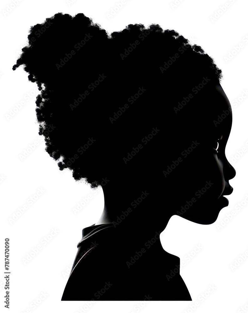 PNG Children head close-up silhouette female person