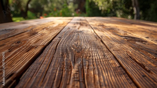 The Warm Wooden Table Surface