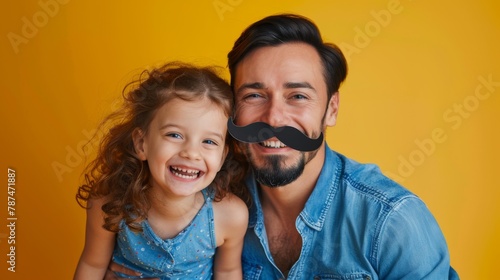Father and Daughter Sharing Joy photo
