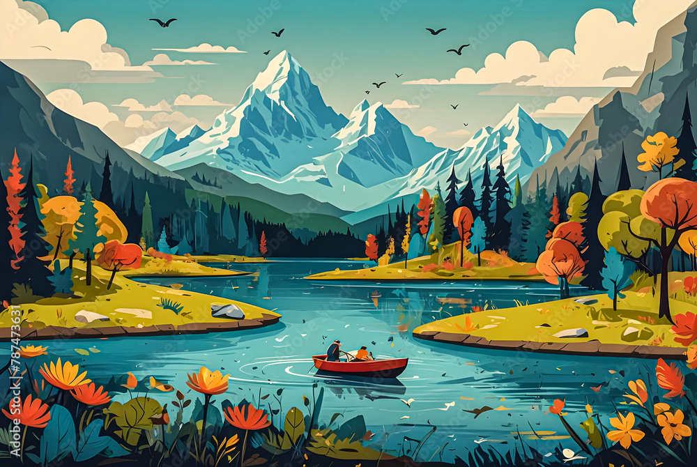 Transport viewers to a whimsical world where a character frolics by a ...