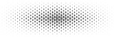 horizontal halftone spread from center of black bitcoin sign design for pattern and background.