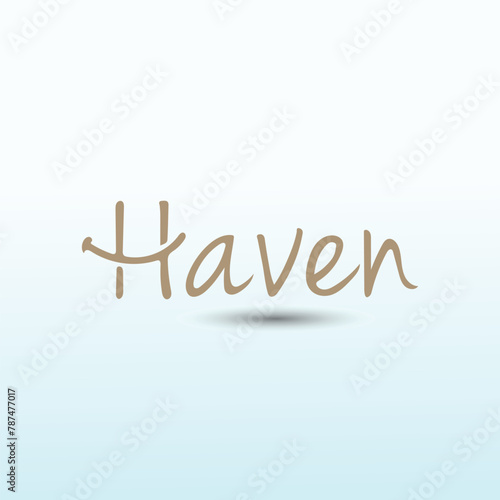 Word Haven vector logo design