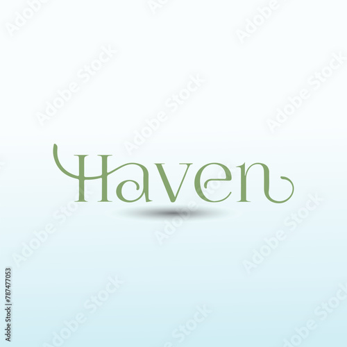 Word Haven vector logo design