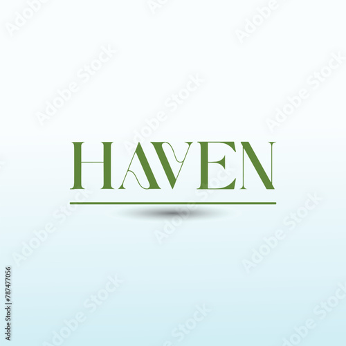 Word Haven vector logo design