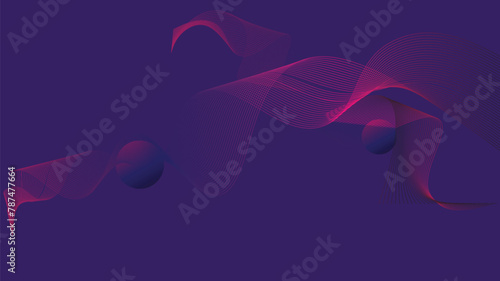 Abstract horizontal background with colorful waves. Trendy wavy vector illustration with gradient color. Can be used for presentation, labeling, social media post, designing.