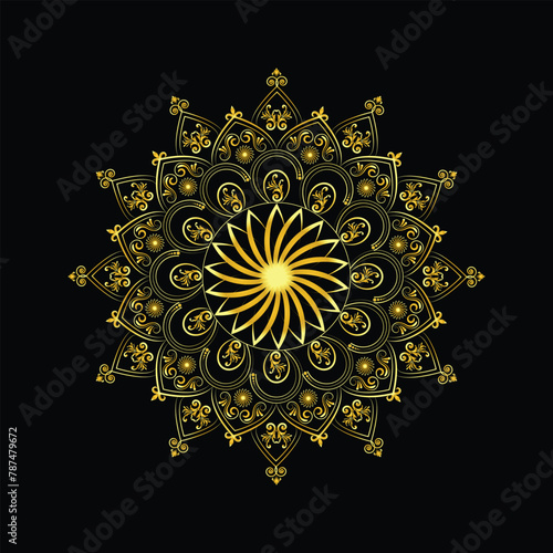 Ornament golden mandala background
