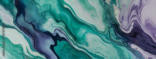 Abstract watercolor paint background by lilac and seafoam green with liquid fluid texture for background, banner.