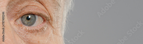 senior old man aged eyes