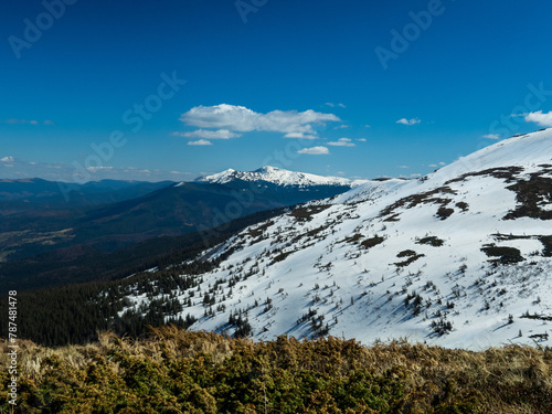 mountains in spring. Carpathians Ukraine

