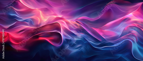 Blue and pink flowing abstract design