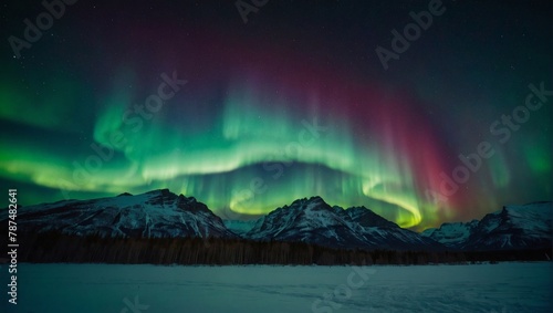 Aurora borealis dancing in the night sky © xKas