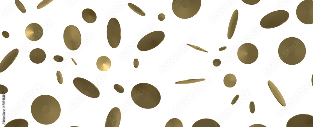 Gold confetti background, isolated on transparent background Gold confetti background, isolated on transparent background
