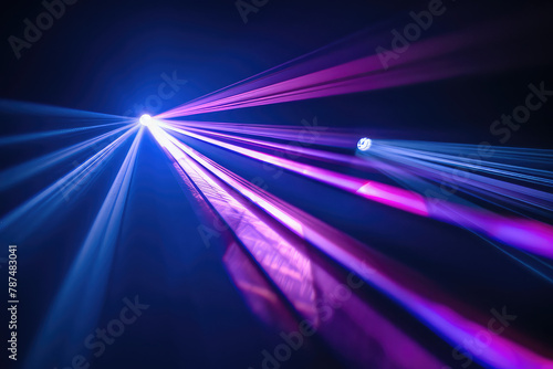 Mesmerizing laser light in dark environment