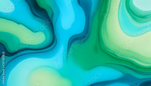 Abstract watercolor paint background by teal color blue and green with liquid fluid texture for background, banner