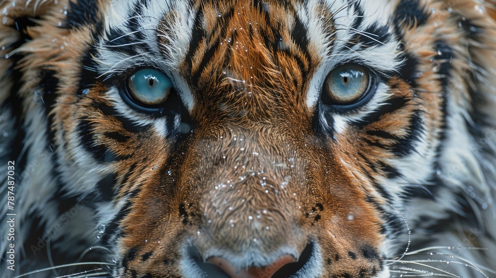 Close up Portrait of the Siberian Tiger