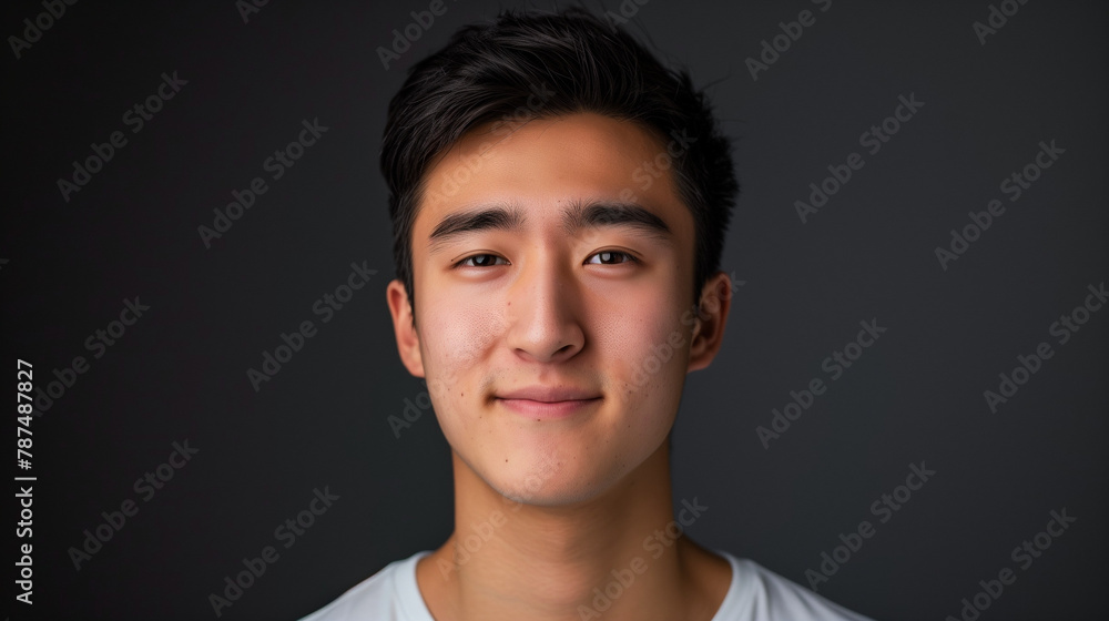 Obraz premium Portrait of young chinese man background