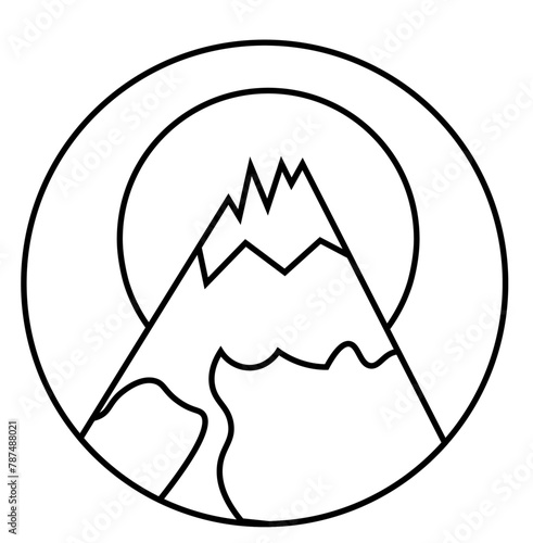 Mountain icon vector image