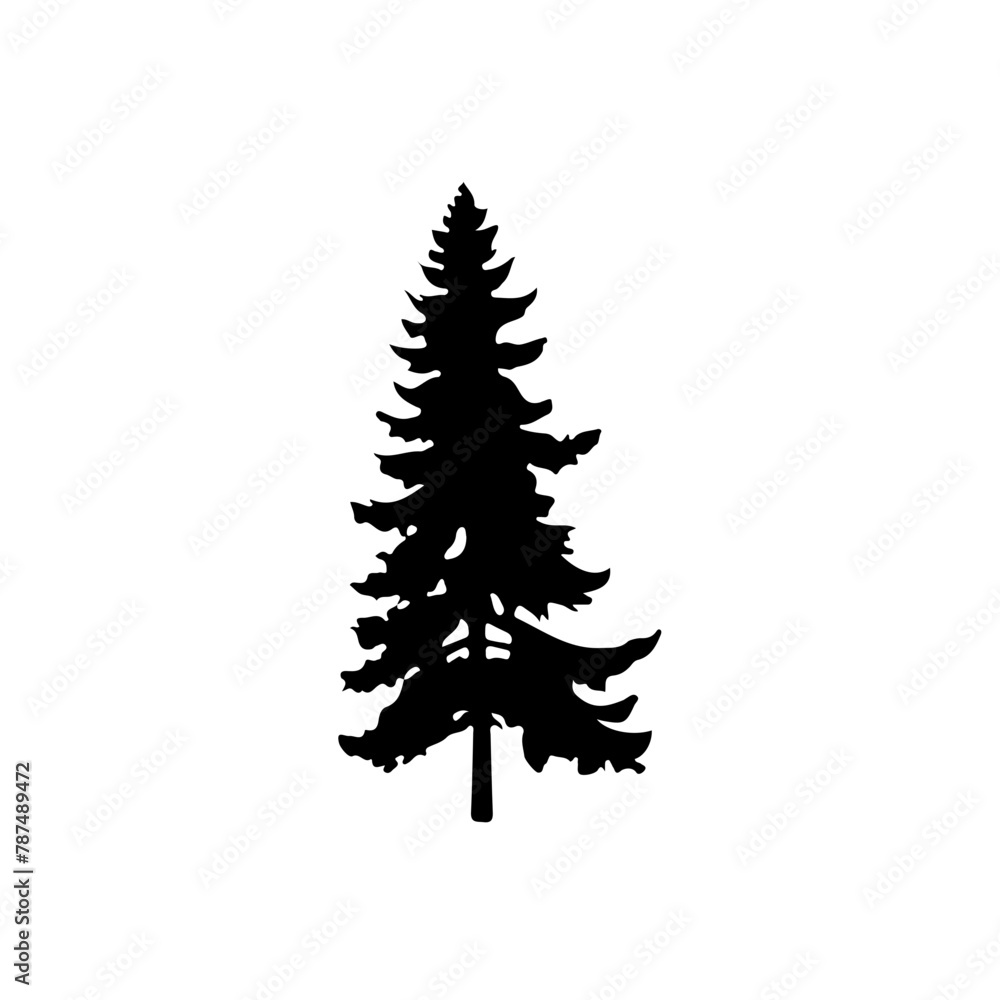 Obraz premium Tree Silhouette Vector Clipart.