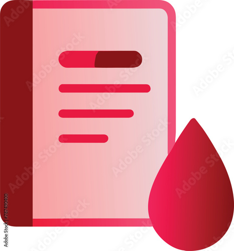 journal for blood repor, icon colored shapes gradient photo