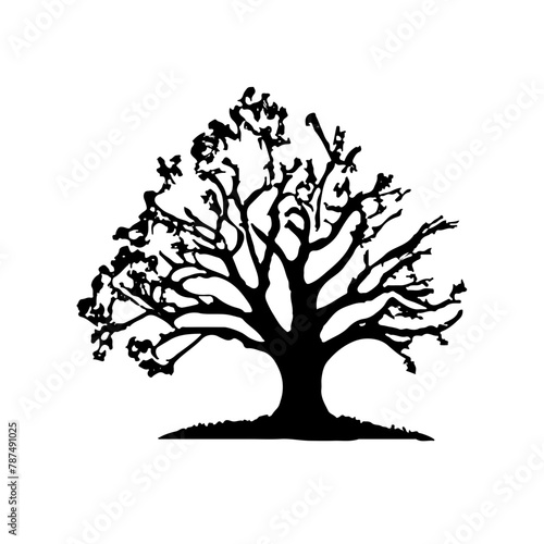Tree Silhouette Vector Clipart.