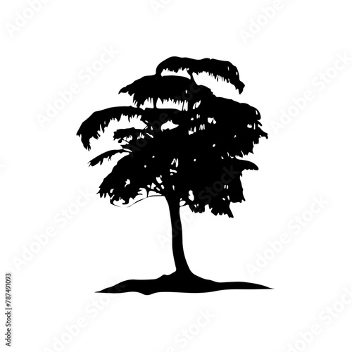 Tree Silhouette Vector Clipart.