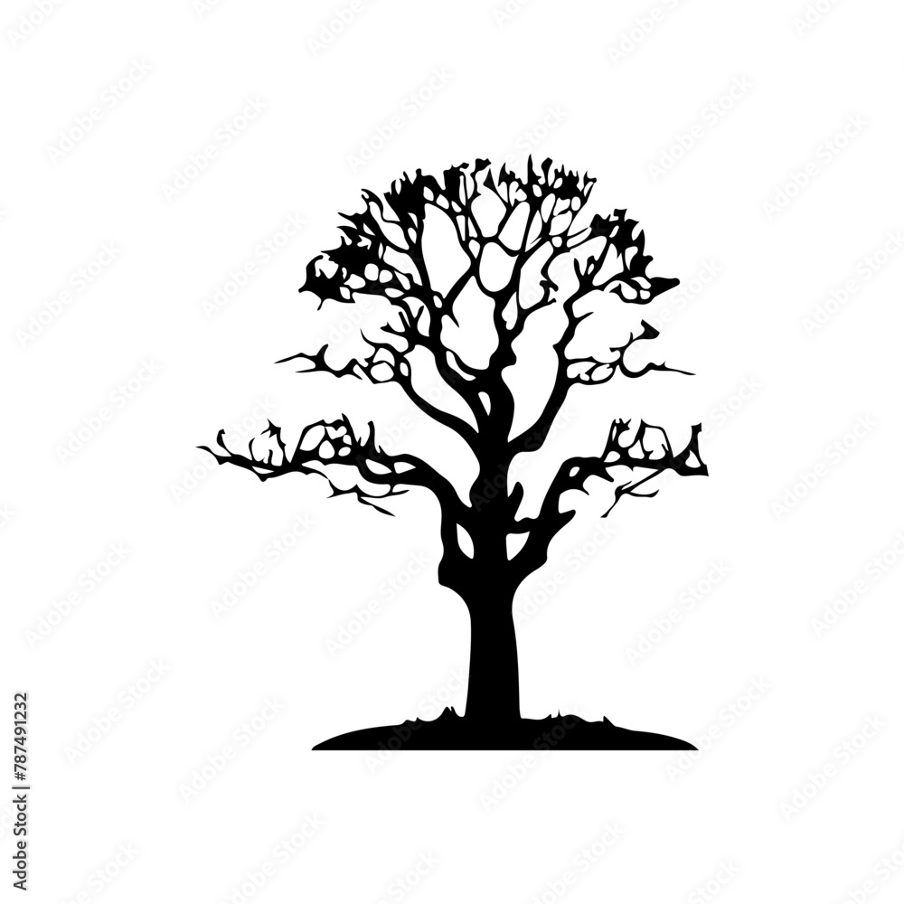 Tree Silhouette Vector Clipart. Tree Silhouette Vector Clipart.