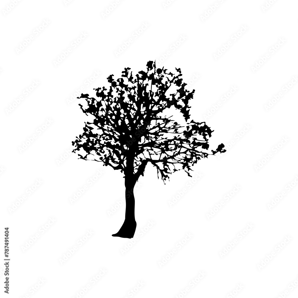 Tree Silhouette Vector Clipart. Tree Silhouette Vector Clipart.