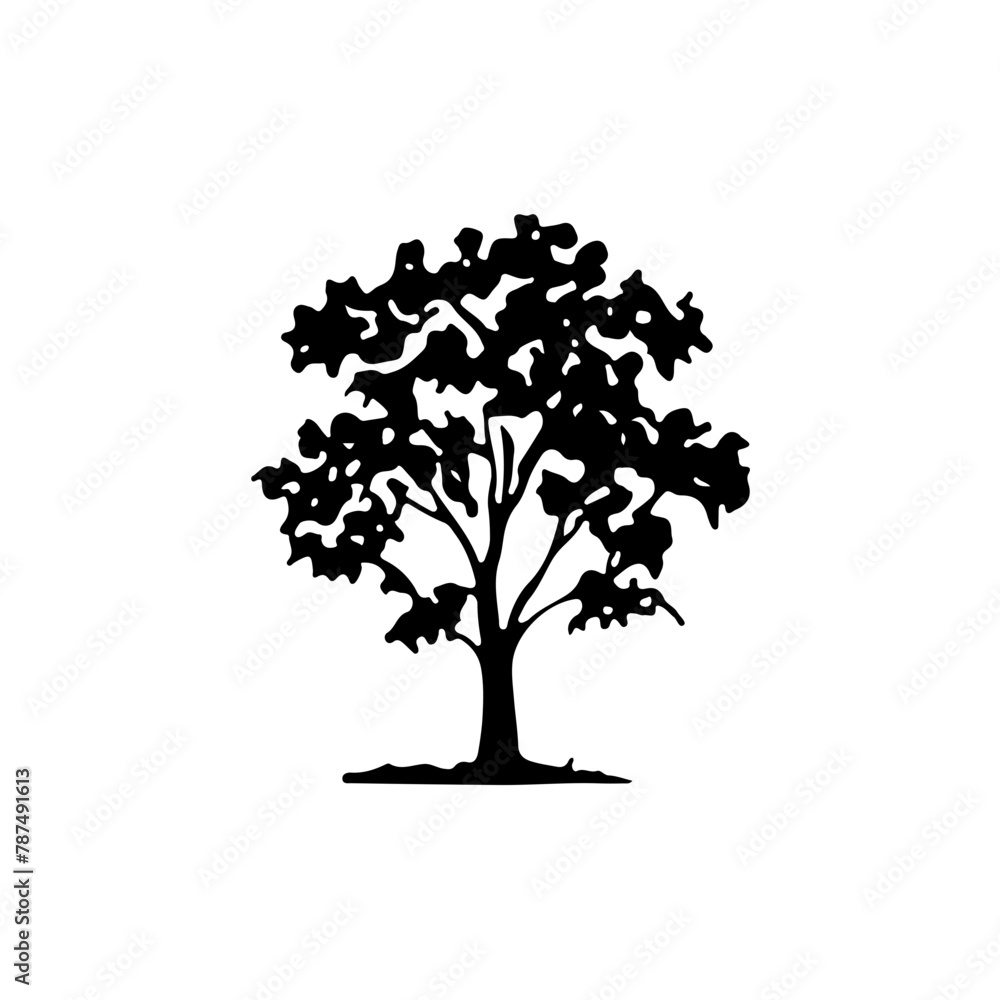 Tree Silhouette Vector Clipart. Tree Silhouette Vector Clipart.