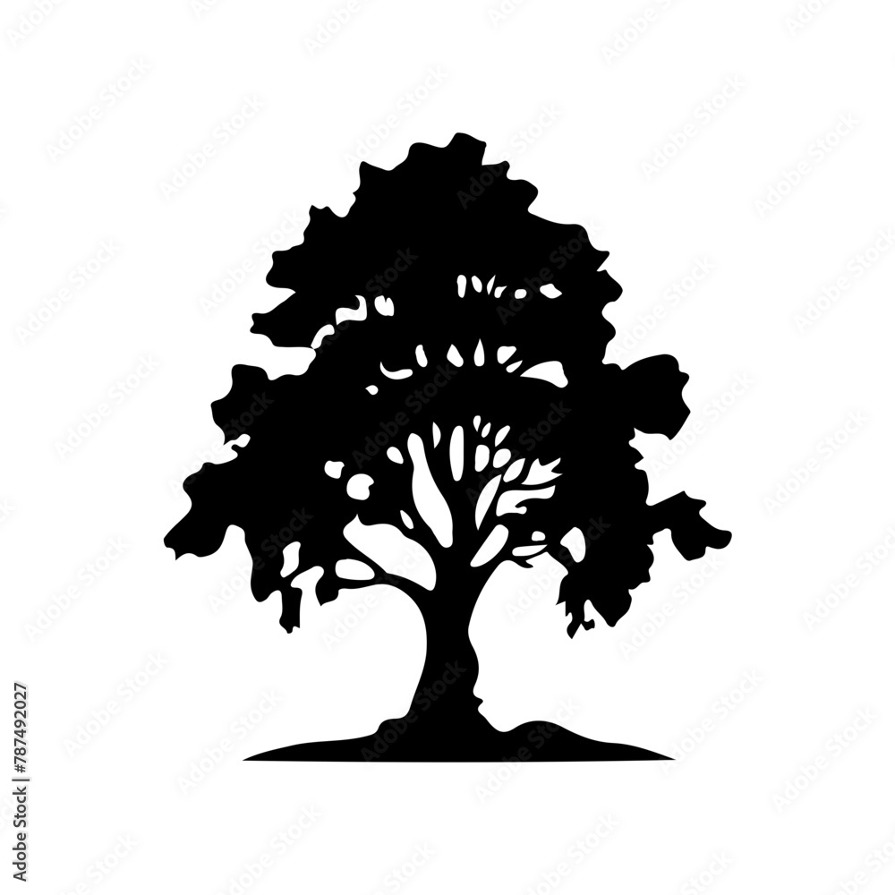 Fototapeta premium Tree Silhouette Vector Clipart