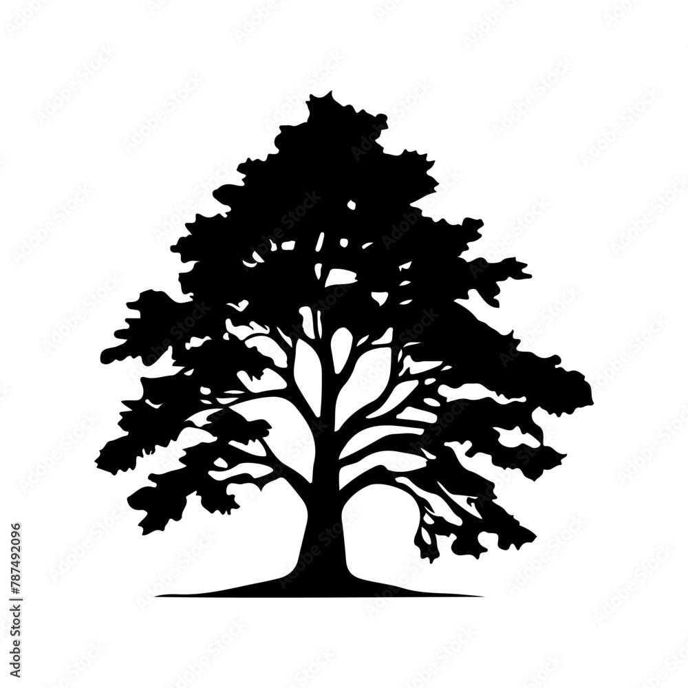 Fototapeta premium Tree Silhouette Vector Clipart