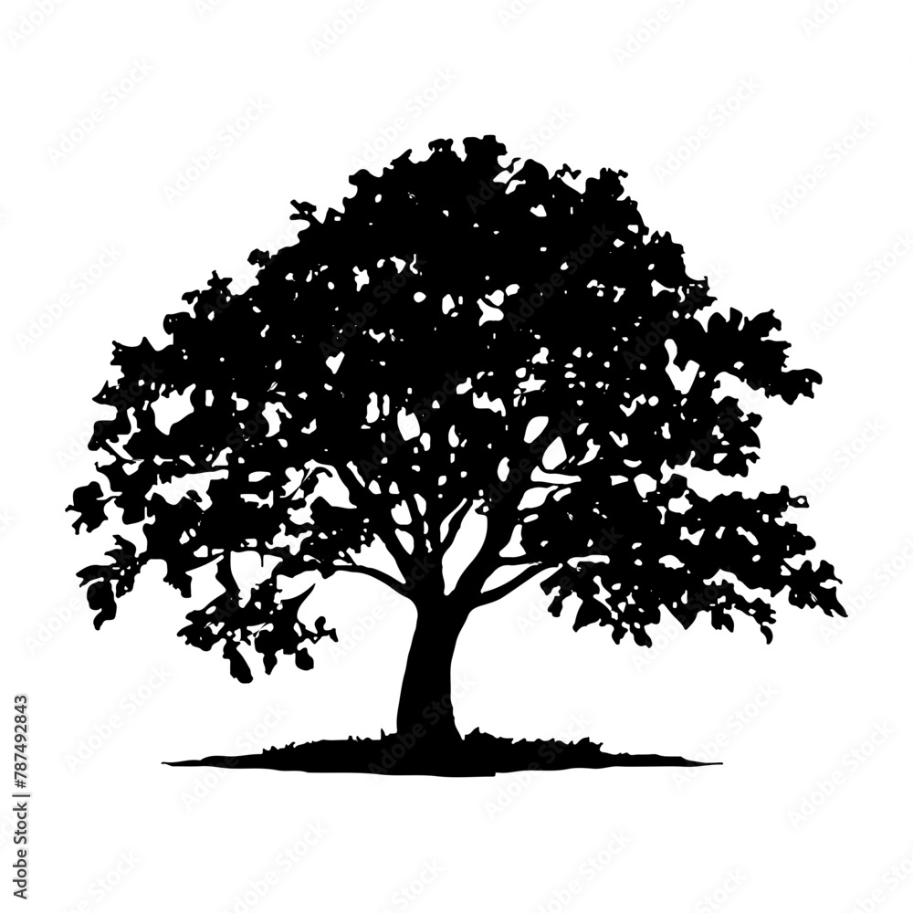 Obraz premium Tree Silhouette Vector Clipart