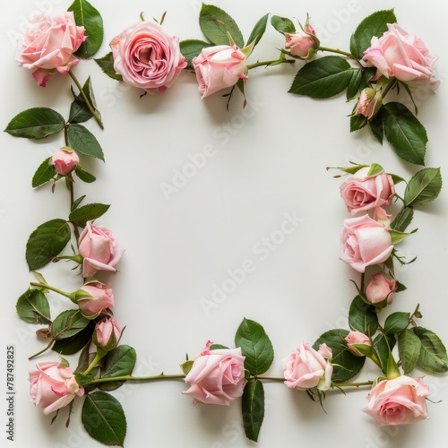 Pink Roses Arranged in Heart Shape