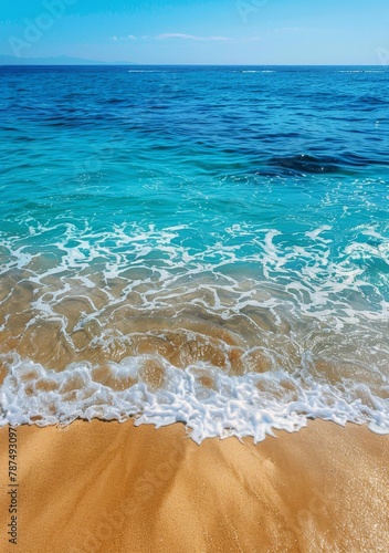 Aerial View of Beach With Incoming Waves