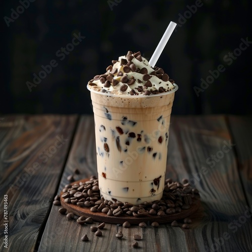 A Cup of Coffee With Whipped Cream and Chocolate Sprinkles