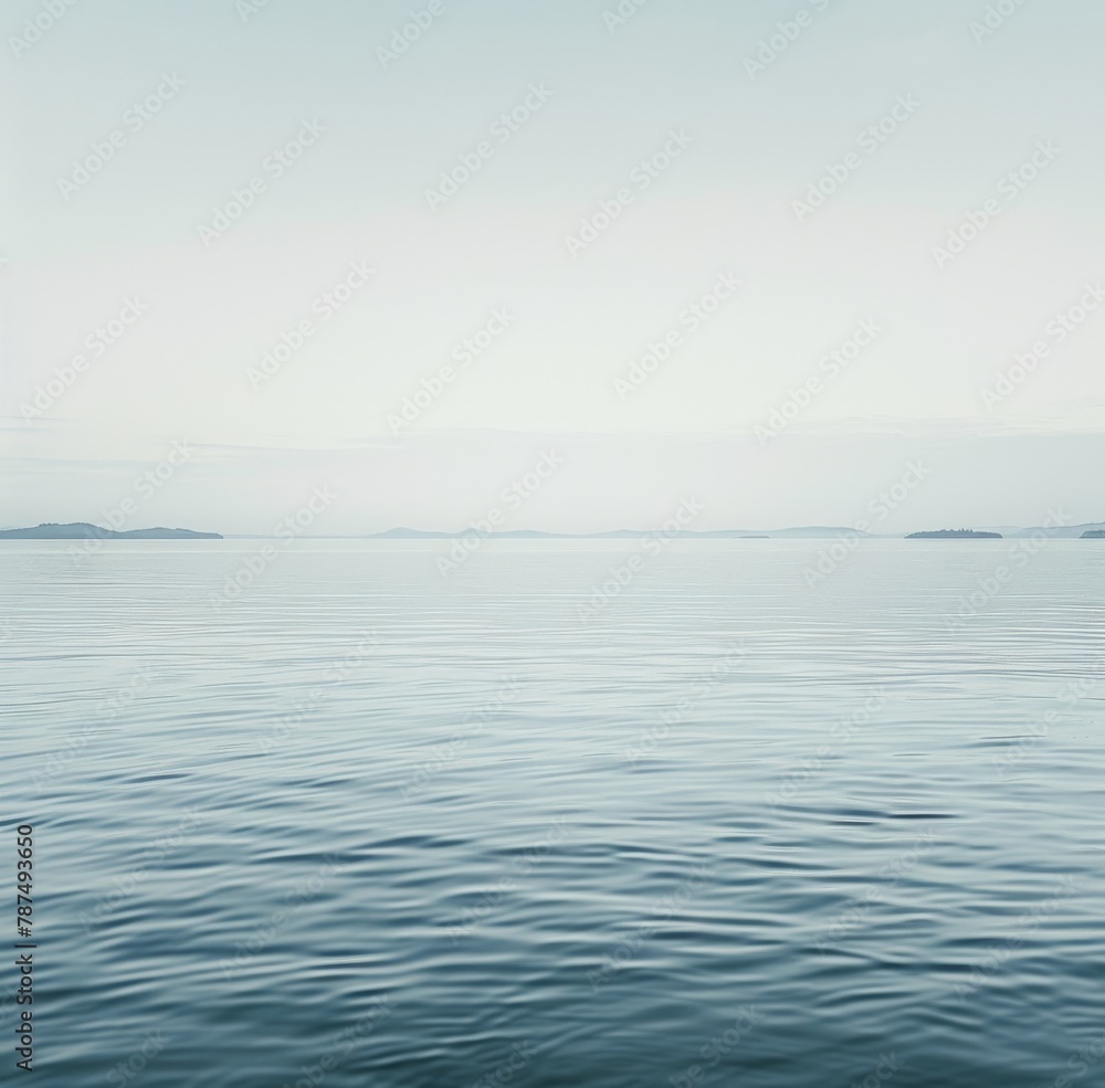 Fototapeta premium Majestic Water Landscape With Mountain Range