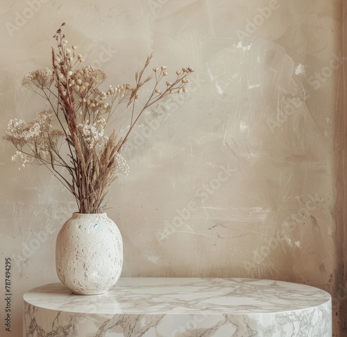 Vase Filled With Flowers on Table