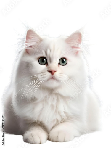 White persian cat with beautiful eyes 