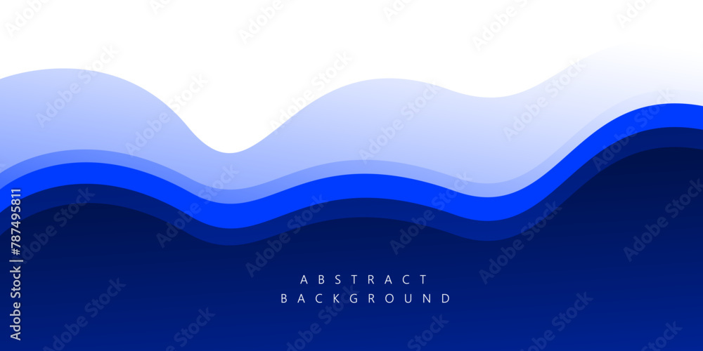 Blue and white wave abstract background with space for text and message. template design Blue and white wave abstract background with space for text and message. template design