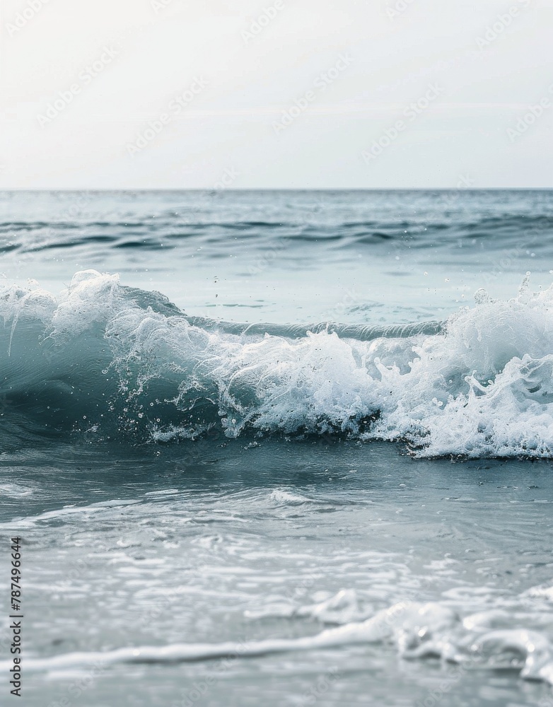 Fototapeta premium Person Standing on Beach Holding Surfboard