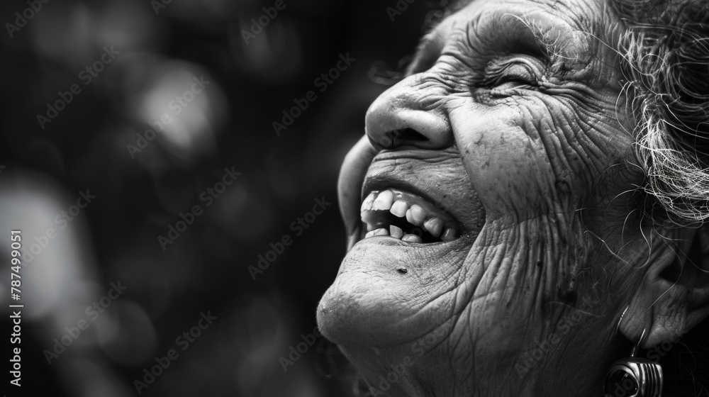 Her laughter lines much like a river wind their way across her face leaving behind a trail of joy in their wake. .
