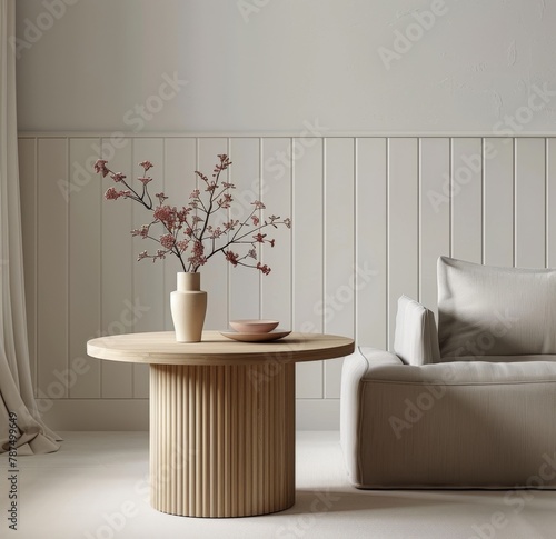 Modern Living Room With Couch and Table