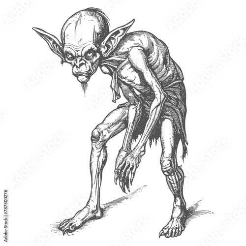 goblin images using Old engraving style