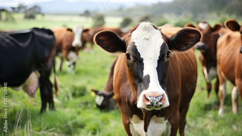 Pastoral Gaze: Inquisitive Cow in the Meadow © Cookiezkiez